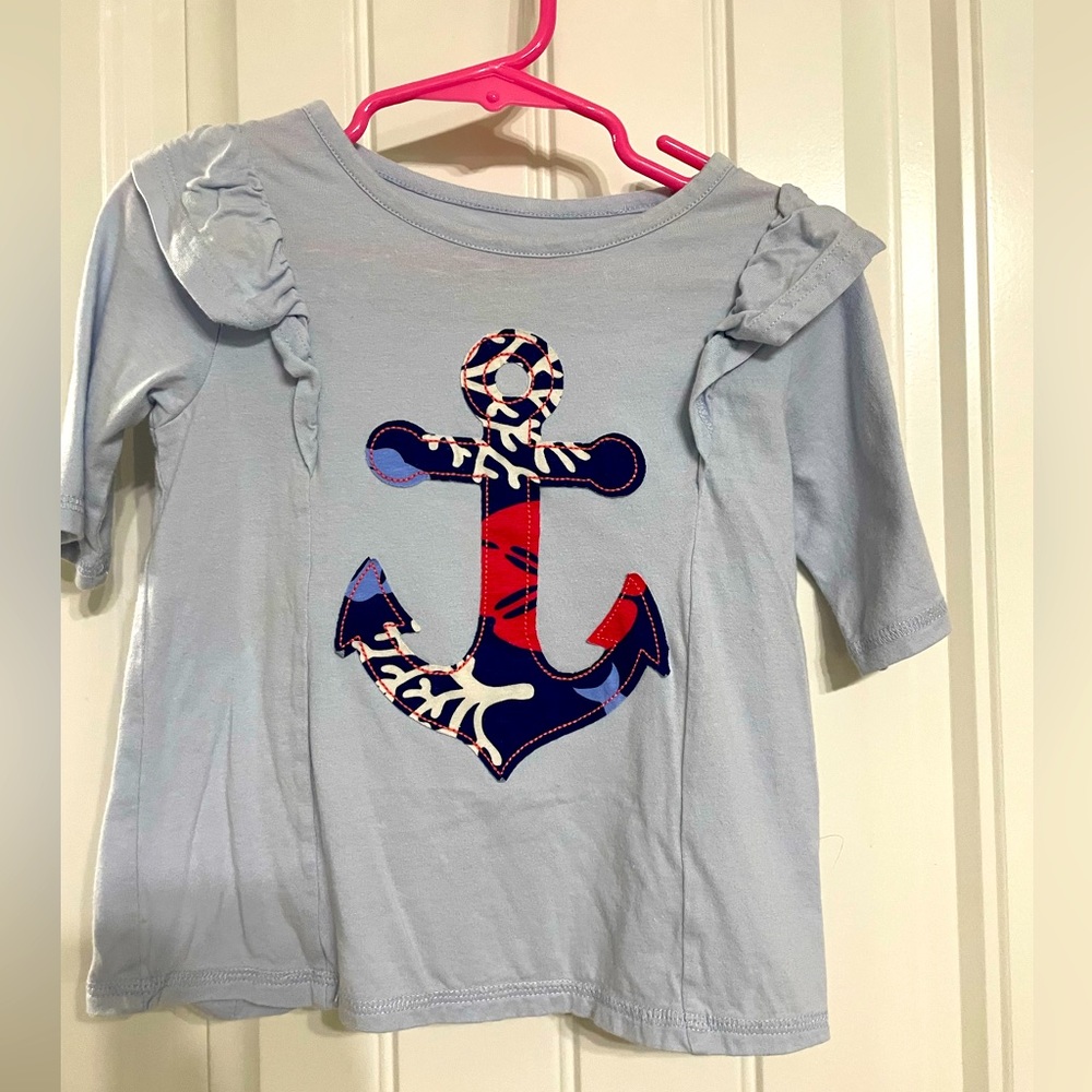 Girls anchor shirt adventure wear 3t